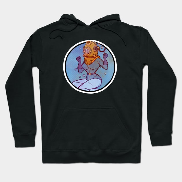 Diver Betty Hoodie by Baddest Shirt Co.